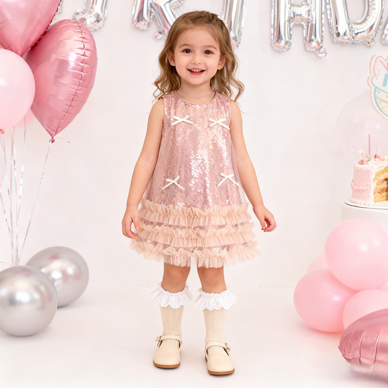 [Archive Sale] Sequins Bow Folds Sequins Sleeveless Mid-long Dresses - image 3