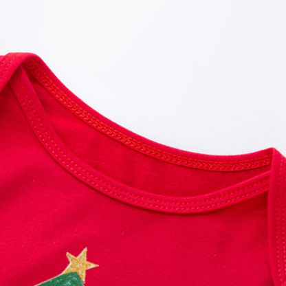 Cotton Folds Printing Long Sleeve Regular Bodysuit - image 4