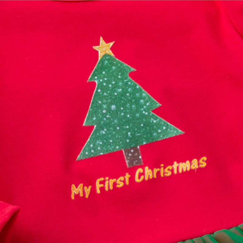 Cotton Folds Printing Long Sleeve Regular Bodysuit - image 3