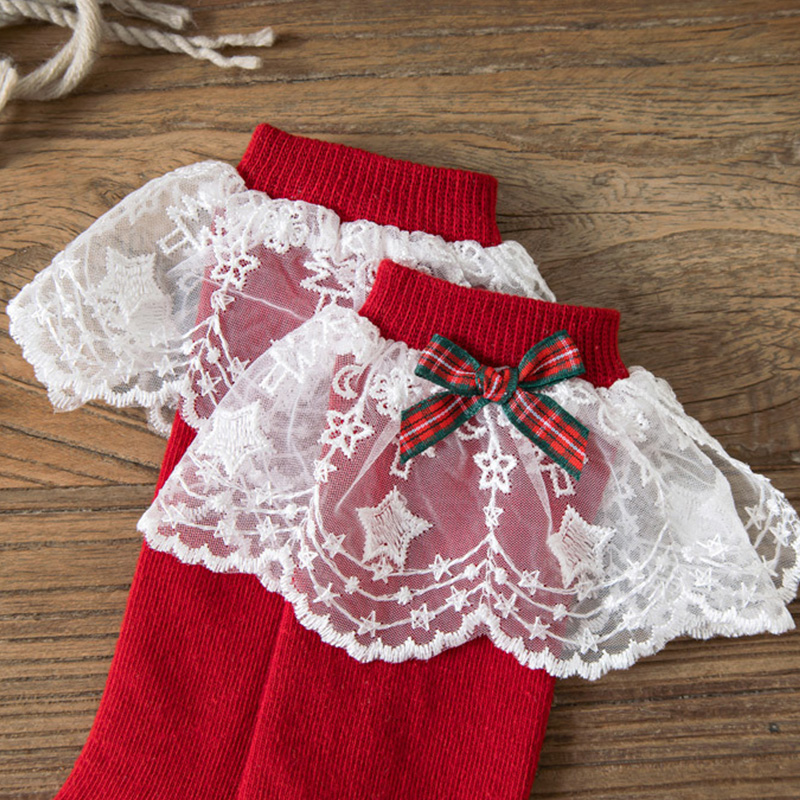 Solid With Bow Socks - image 6