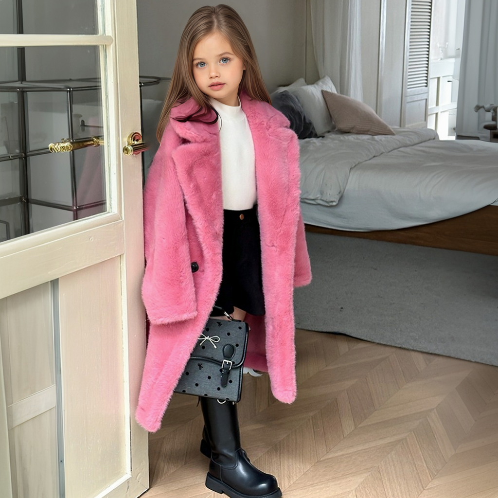 Faux Fur Button Long Sleeve Mid-long Outerwears - image 7