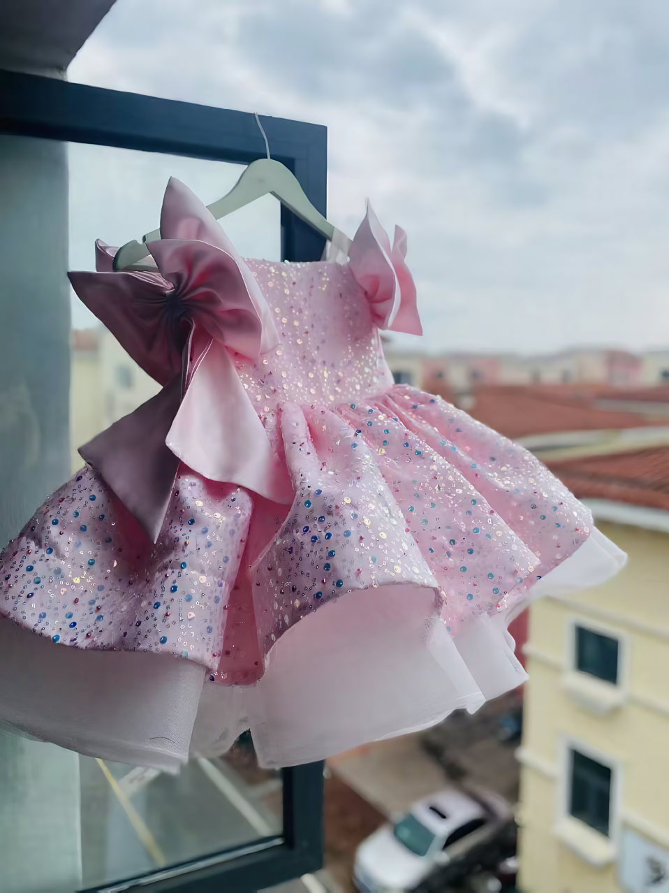 Glitter Bow Sleeveless Midi Dresses - image 6