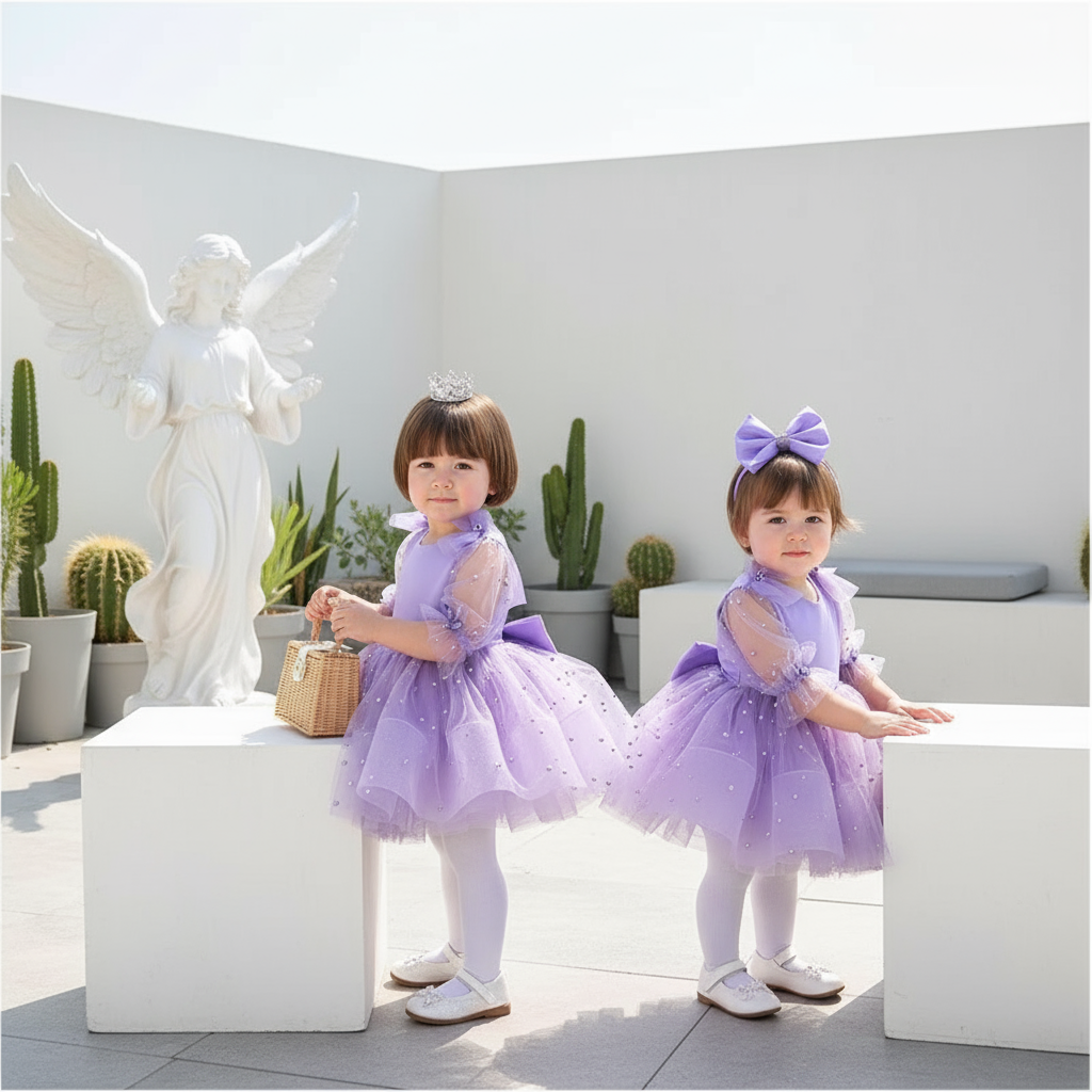 Mesh Bow Sleeveless Midi Dresses - image 3