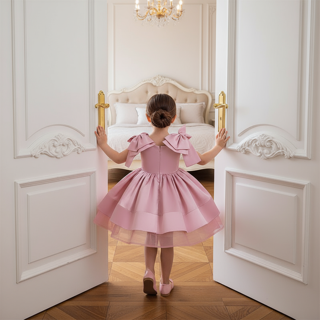 Satin Bow Sleeveless Midi Dresses - image 4