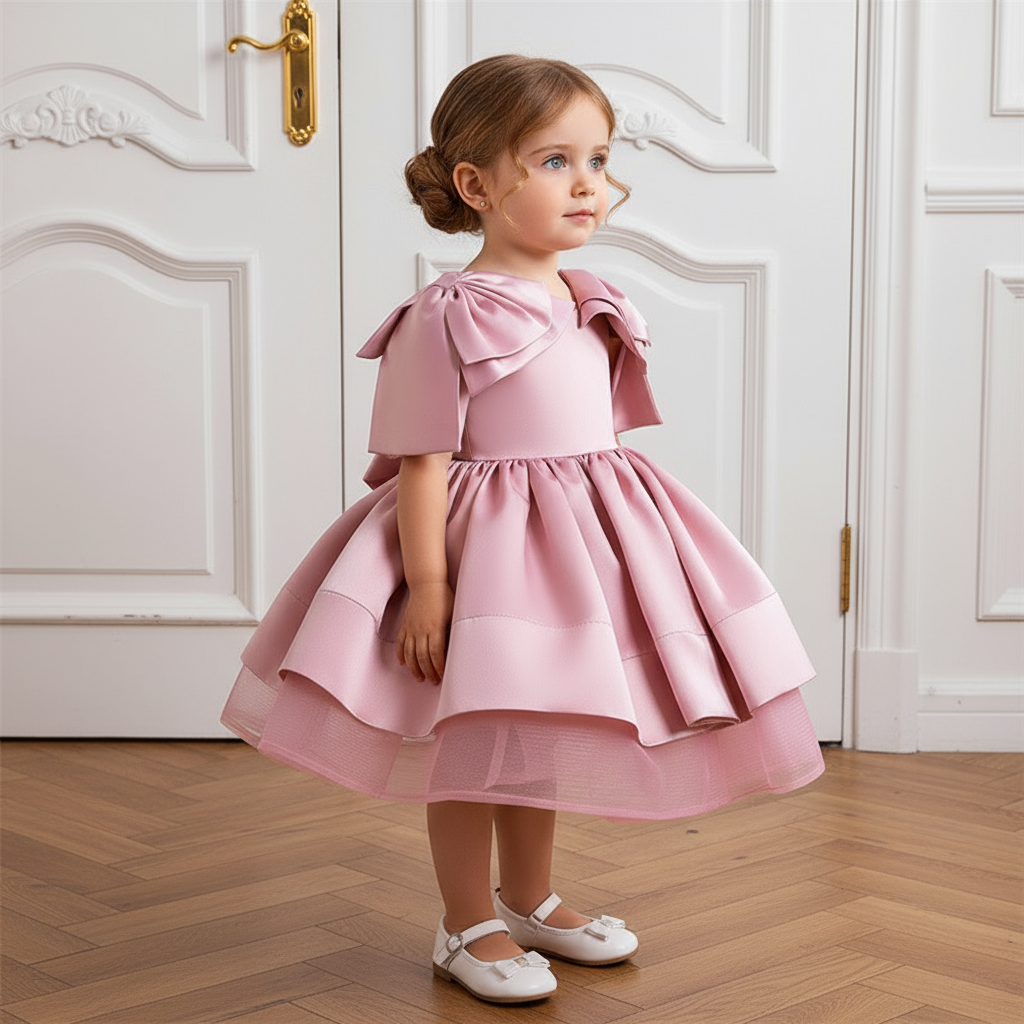 Satin Bow Sleeveless Midi Dresses - image 5