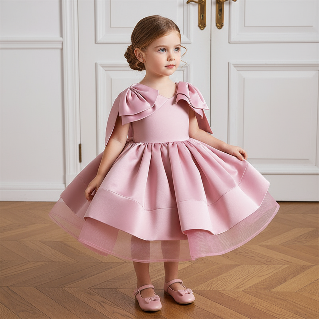 Satin Bow Sleeveless Midi Dresses - image 3