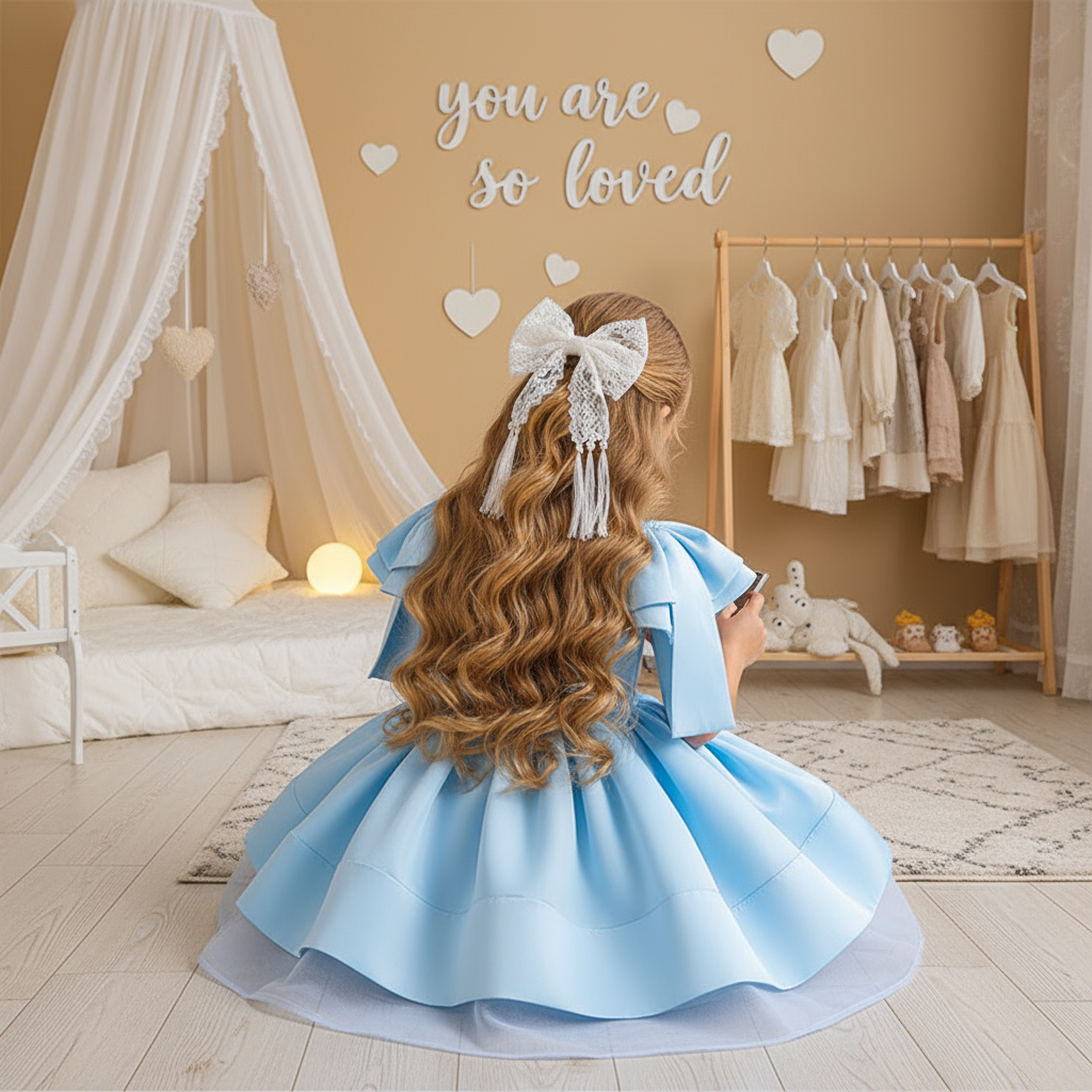 Satin Bow Sleeveless Midi Dresses - image 13