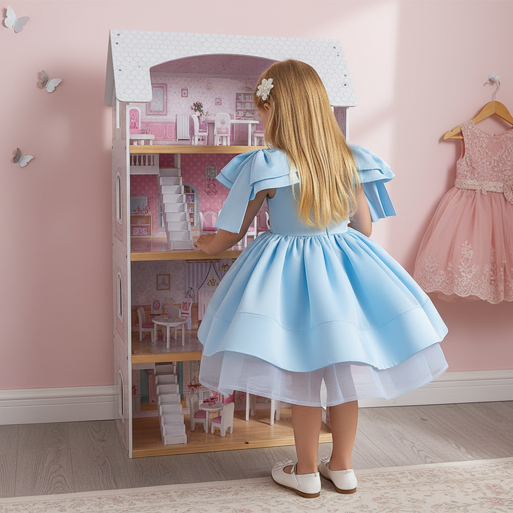 Satin Bow Sleeveless Midi Dresses - image 15