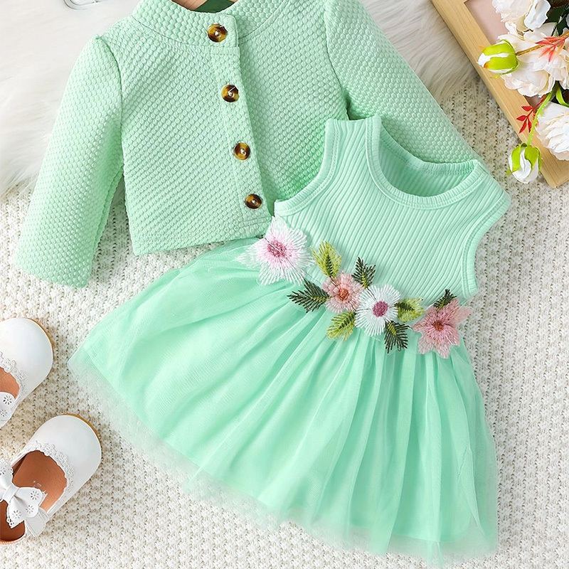 Cotton Embroidery Long Sleeve Regular Dresses&two-piece Set - image 33