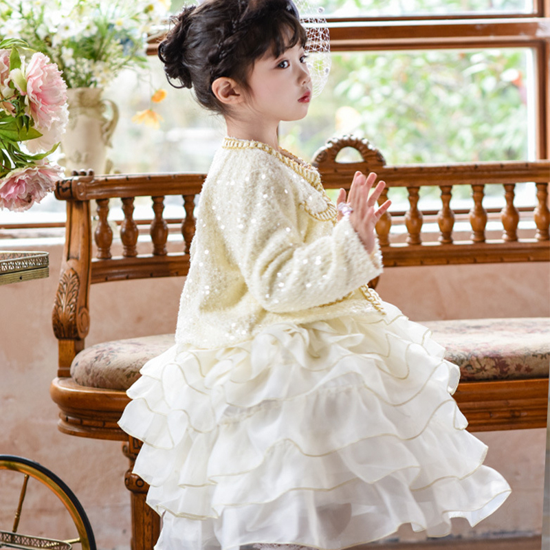 Glitter Folds Long Sleeve Midi Two-piece Set&tops - image 8