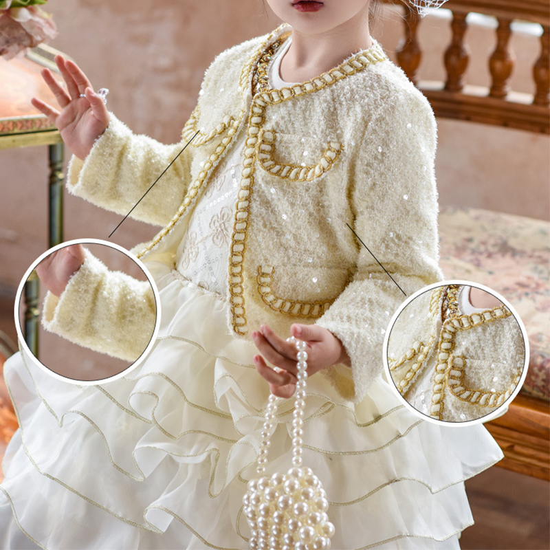 Glitter Folds Long Sleeve Midi Two-piece Set&tops - image 5