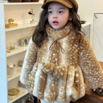 Faux Fur Fuzzy Ball Long Sleeve Regular Outerwears - image 7