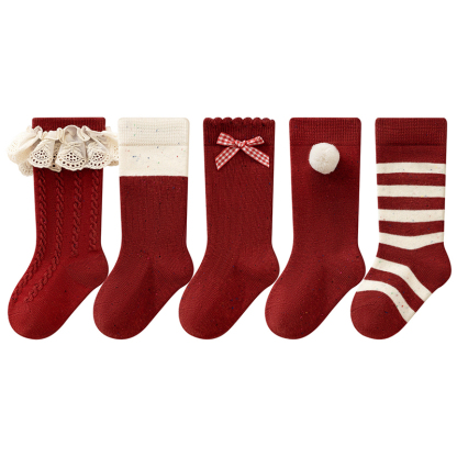 Color-block Braided Design Socks - image 1
