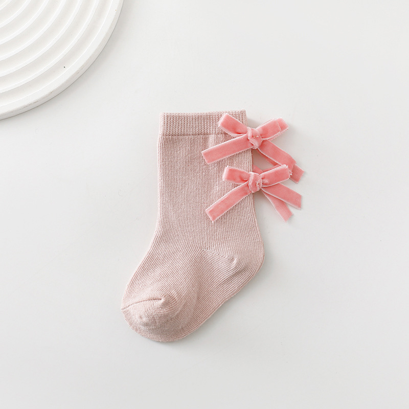 Solid With Bow Socks - image 6