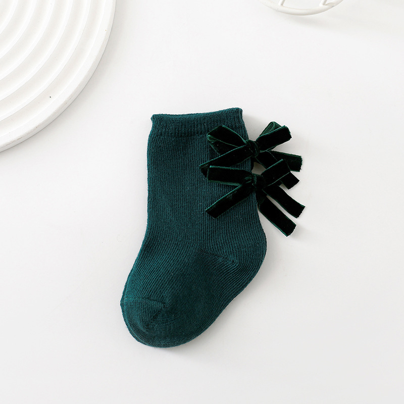 Solid With Bow Socks - image 12