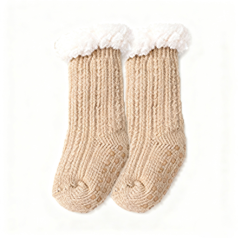 Solid With Bow Socks - Light Brown - 1-3Y - image 11