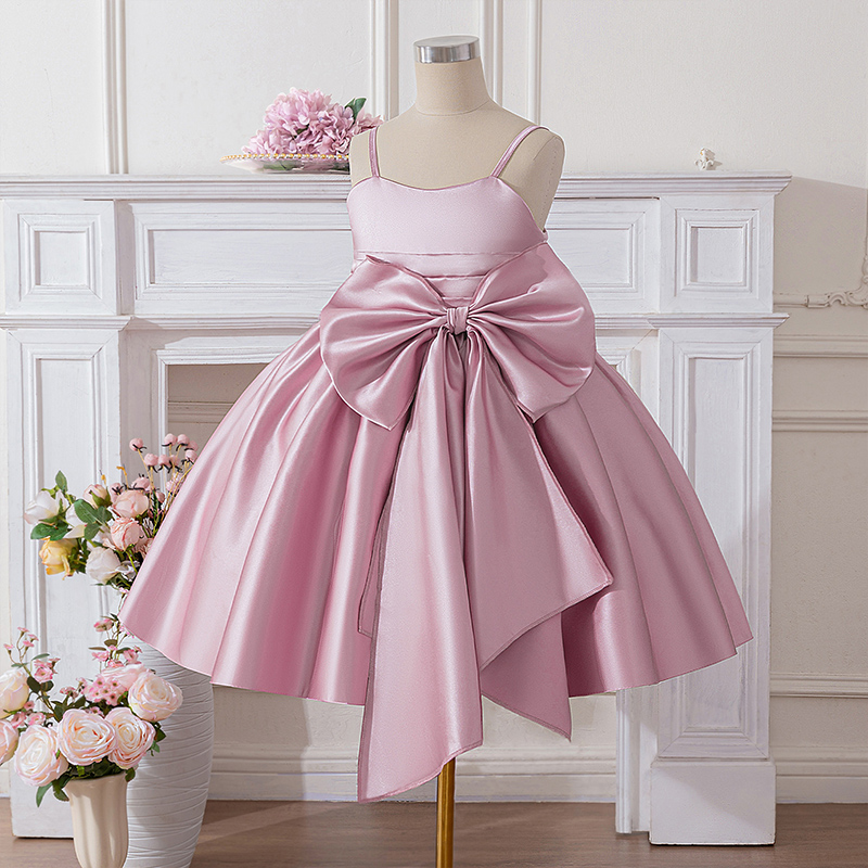 Satin Bow Sleeveless Midi Dresses - image 4