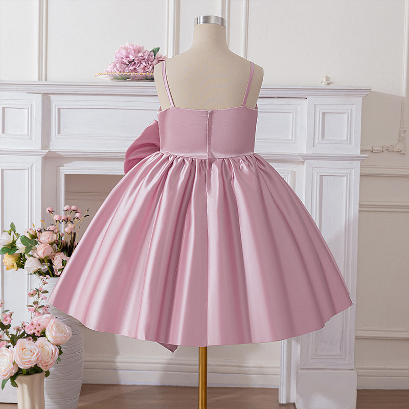 Satin Bow Sleeveless Midi Dresses - image 5