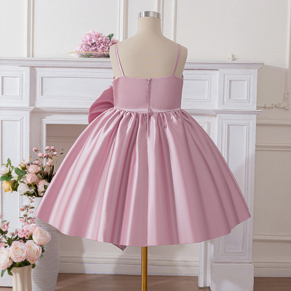 Satin Bow Sleeveless Midi Dresses - image 5