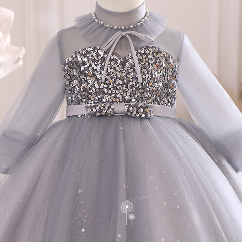 [Archive Sale] Mesh Split Joint Long Sleeve Midi Dresses - image 4