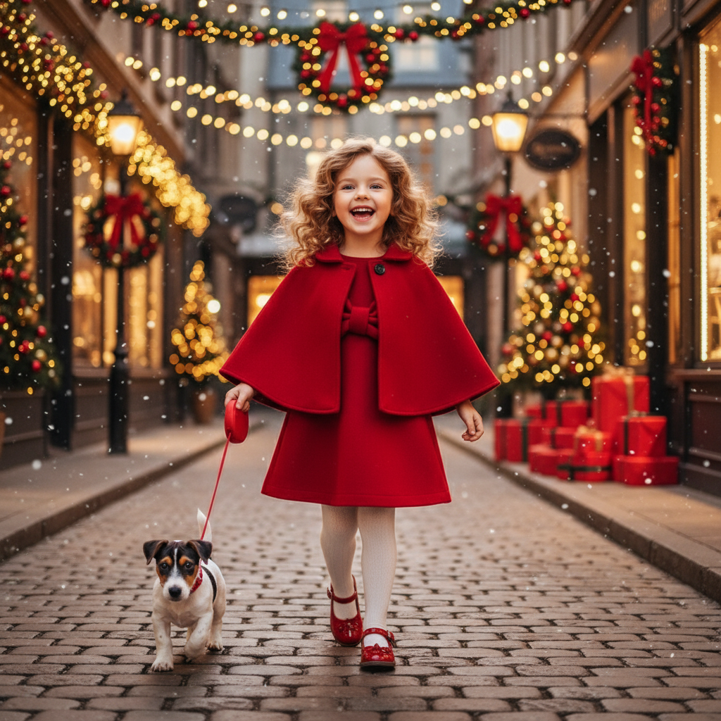 Woolen Bow Long Sleeve Midi Dresses&outerwears Set - image 4