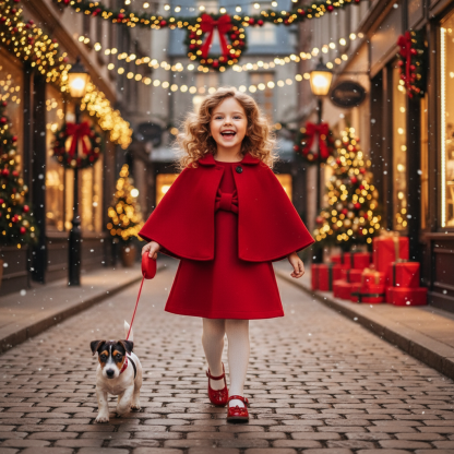 Woolen Bow Long Sleeve Midi Dresses&outerwears Set - image 4