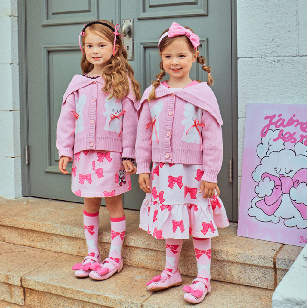 [Archive Sale] Yarn/wool Yarn Webbing Long Sleeve Regular Tops  And Short Skirts Set - image 2