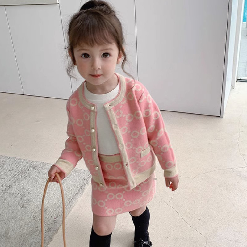 [Archive Sale] Yarn/wool Yarn Buckle Long Sleeve Regular Two-piece Set - image 4