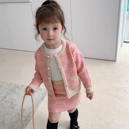 [Archive Sale] Yarn/wool Yarn Buckle Long Sleeve Regular Two-piece Set - image 4