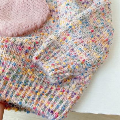 Yarn/wool Yarn Rosette Long Sleeve Regular Tops - image 4