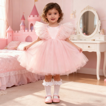 Mesh Folds Sleeveless Midi Dresses - image 4