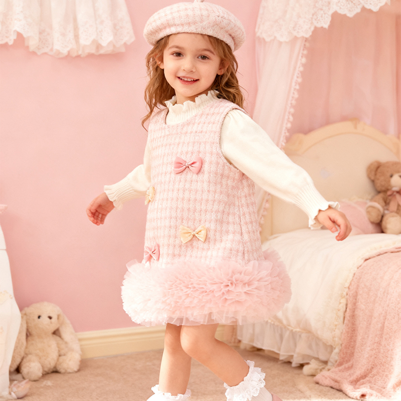 Woolen Fleece Embellished Sleeveless Regular Dresses&two-piece Set - image 7