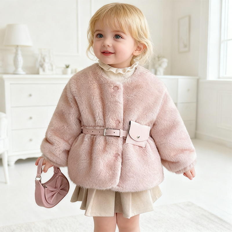 Faux Fur Fleece Long Sleeve Regular Outerwears - image 2