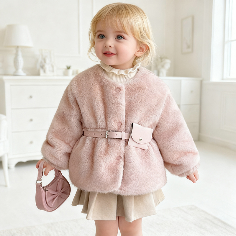 Faux Fur Fleece Long Sleeve Regular Outerwears - image 2