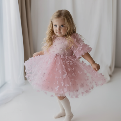 Chemical Fiber Blend Bow Long Sleeve Midi Dresses - image 4