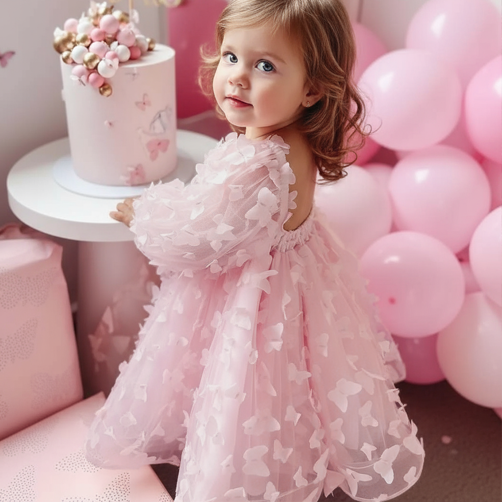 Chemical Fiber Blend Bow Long Sleeve Midi Dresses - image 5