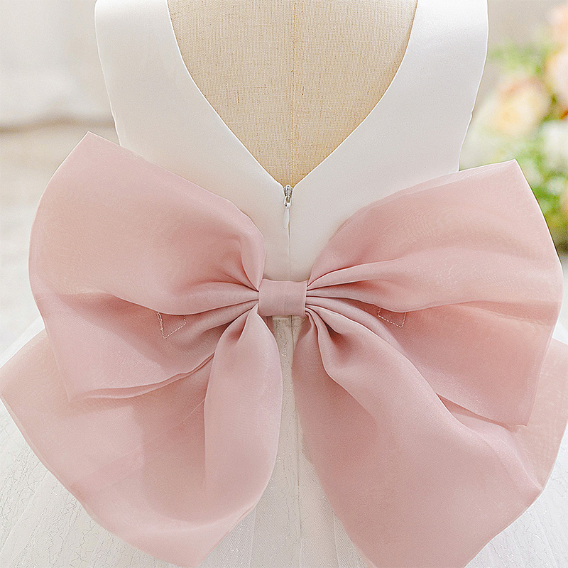 Mesh Bow Sleeveless Midi Dresses - image 4