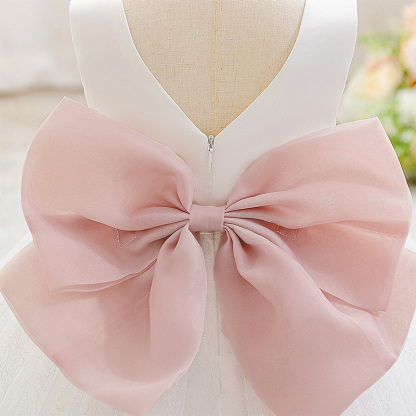 Mesh Bow Sleeveless Midi Dresses - image 4