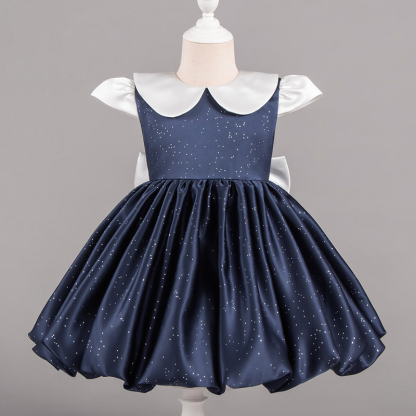 Satin Bow Cap Sleeve Midi Dresses - image 3