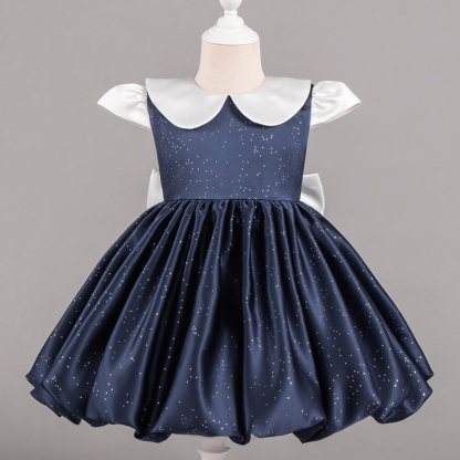 Satin Bow Cap Sleeve Midi Dresses - image 4