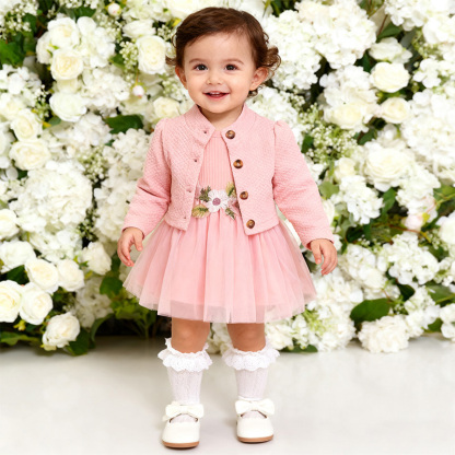 Cotton Embroidery Long Sleeve Regular Dresses&two-piece Set - image 3