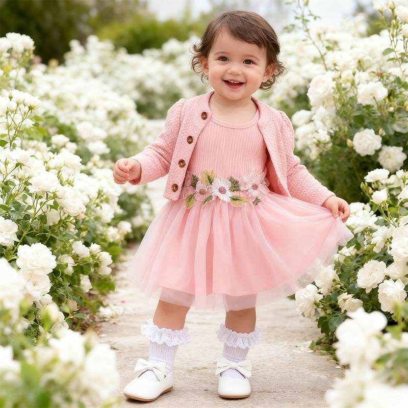 Cotton Embroidery Long Sleeve Regular Dresses&two-piece Set - image 2