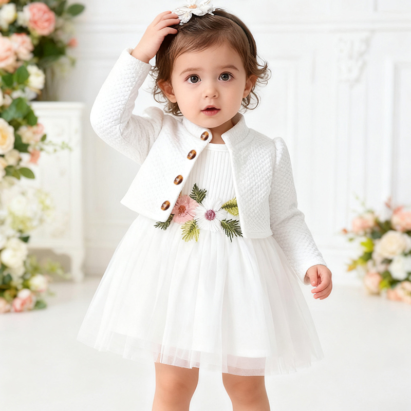 Cotton Embroidery Long Sleeve Regular Dresses&two-piece Set - image 24