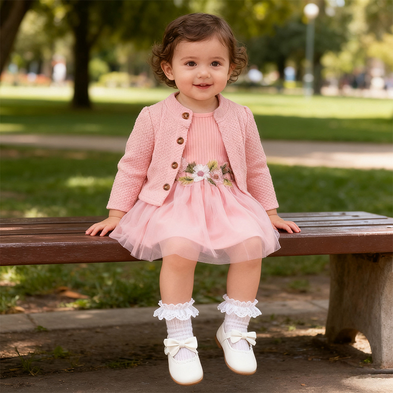 Cotton Embroidery Long Sleeve Regular Dresses&two-piece Set - image 5