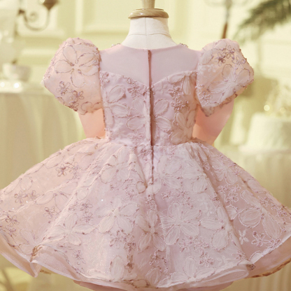 Jacquard Bow Short Sleeve Midi Dresses - image 2