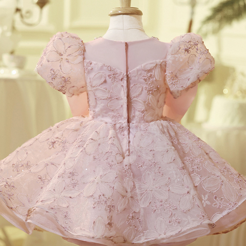 Jacquard Bow Short Sleeve Midi Dresses - image 2