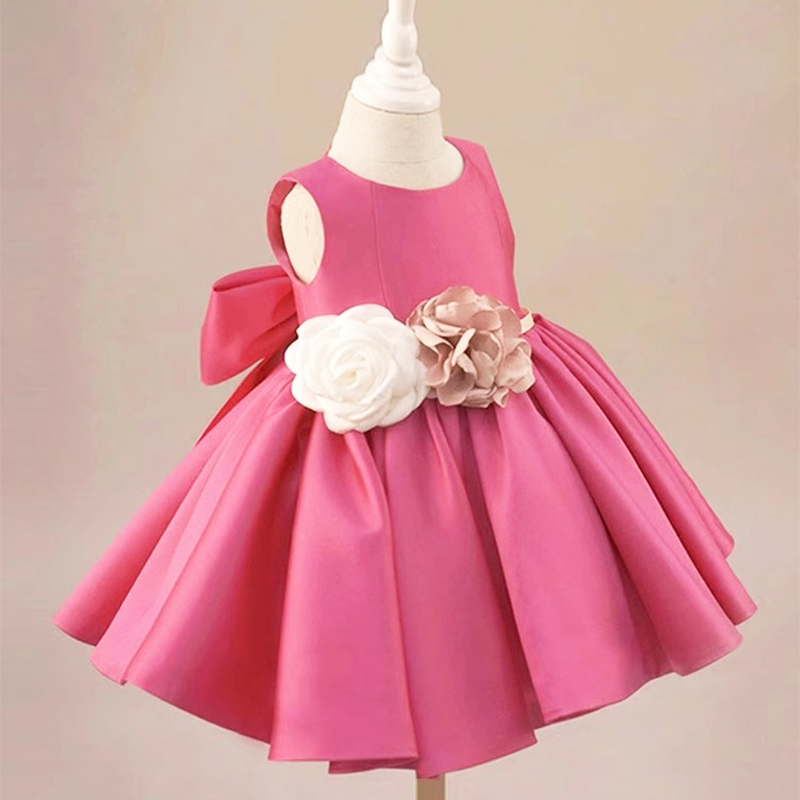 Satin Rosette Sleeveless Midi Dresses - image 2