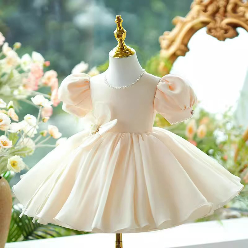 Organza Rosette Short Sleeve Midi Dresses - image 2