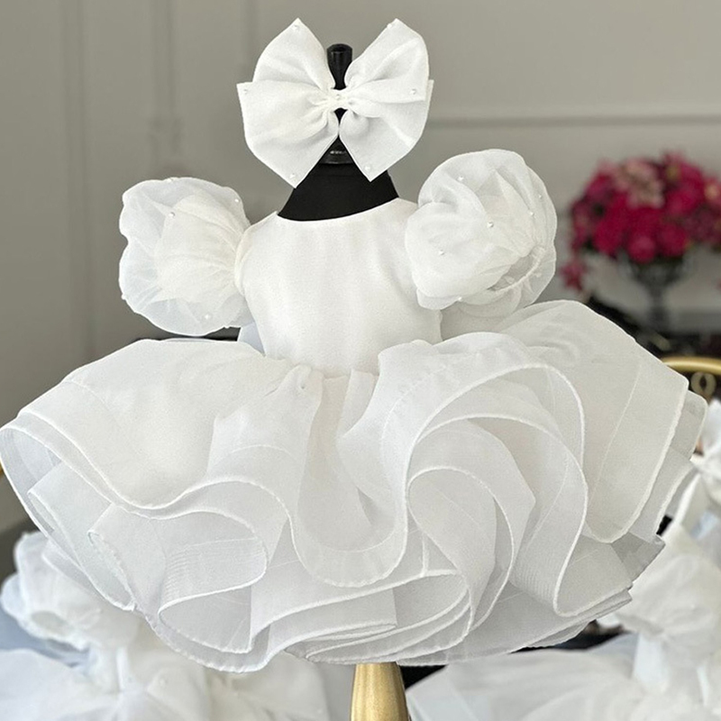 Organza Rosette Short Sleeve Midi Dresses - image 2