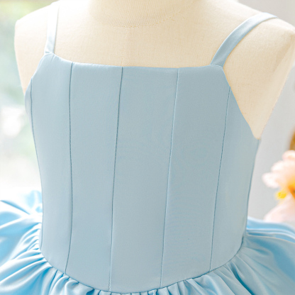 Satin Ruched Sleeveless Midi Dresses - image 3